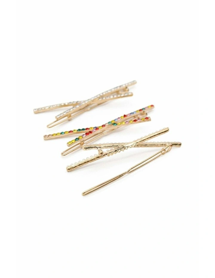 Theana Hair Clip Set in Multi image 5