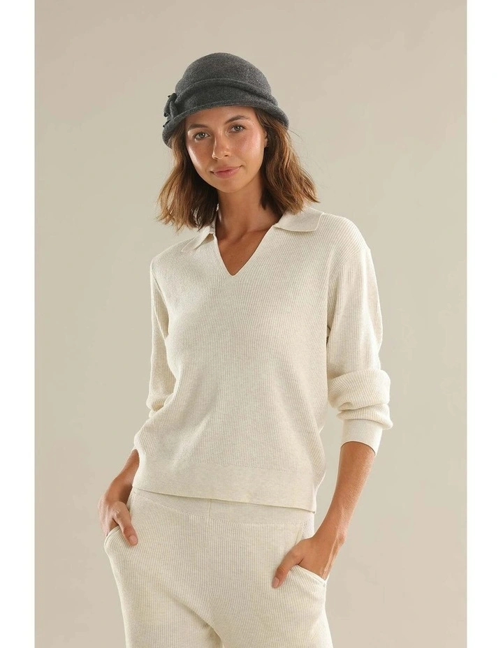 Joy Wool Cloche Hat in Charcoal Black image 4