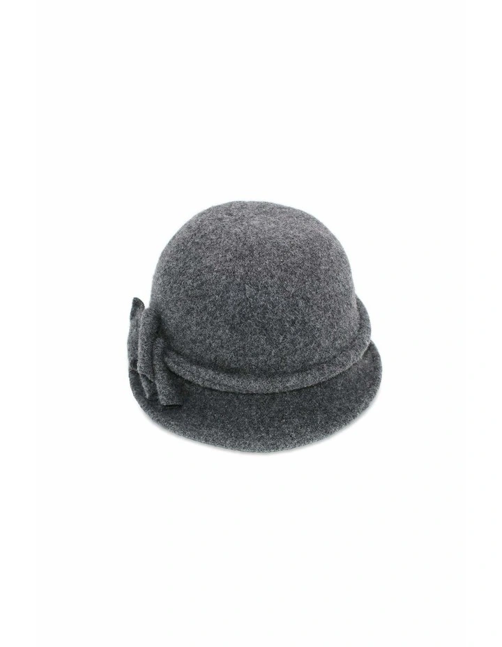 Joy Wool Cloche Hat in Charcoal Black image 5