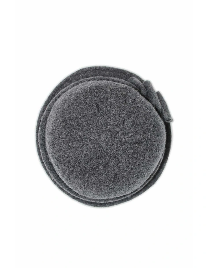 Joy Wool Cloche Hat in Charcoal Black image 7