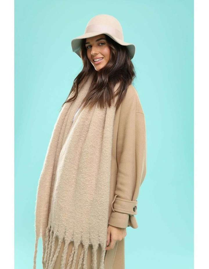 Miah Small Wool Floppy in Beige image 3
