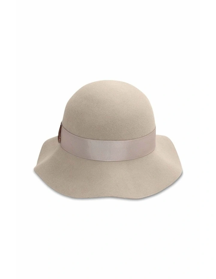 Miah Small Wool Floppy in Beige image 5