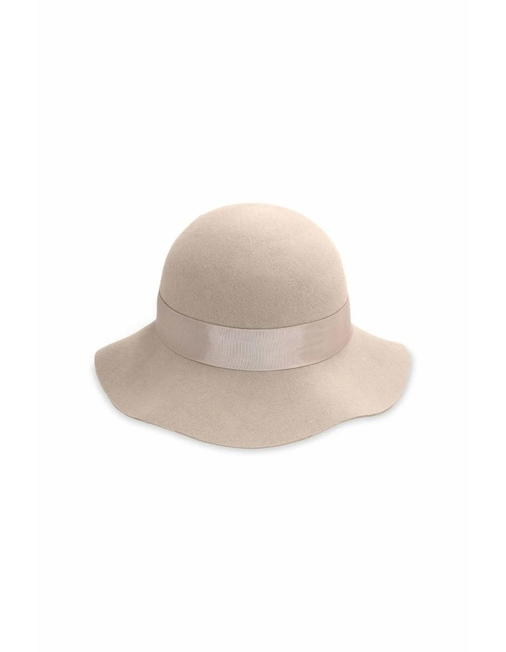 Miah Small Wool Floppy in Beige image 6