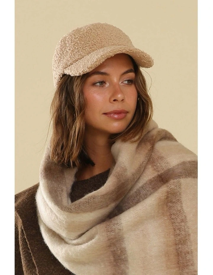 Amiee Teddy Cap in Beige image 1