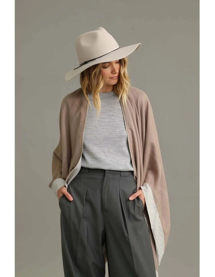 Kaiya Wool Felt Fedora in Beige image 5
