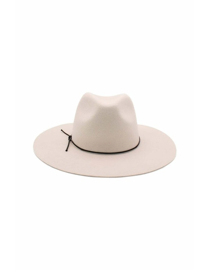 Kaiya Wool Felt Fedora in Beige image 6