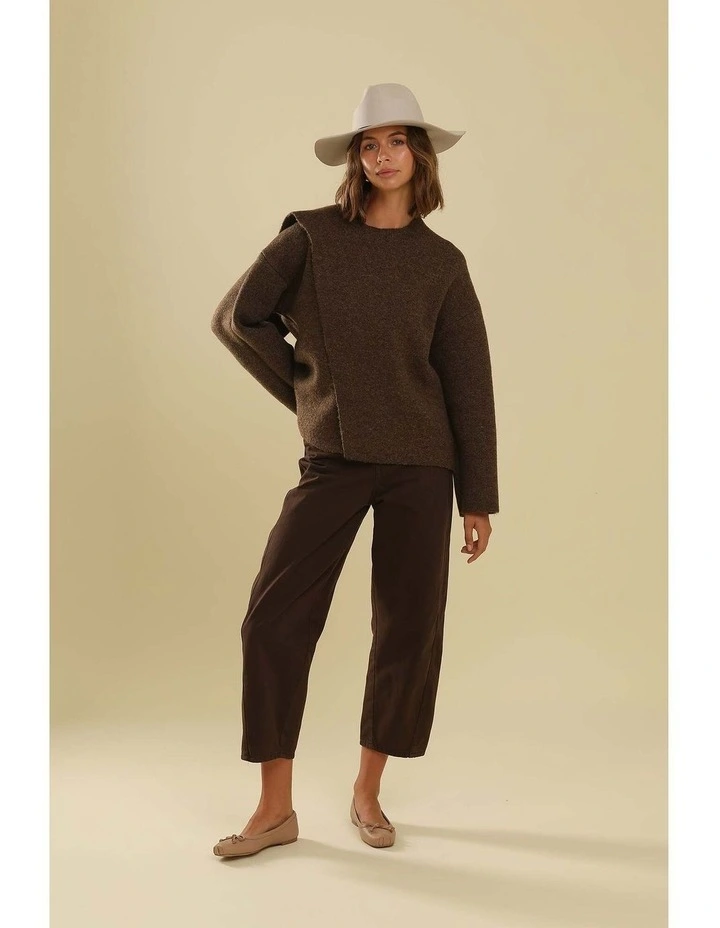 Kaiya Wool Felt Fedora in Beige image 7