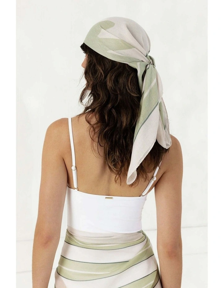 Serena Large Scarf in Green image 1