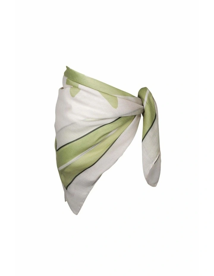 Serena Large Scarf in Green image 5