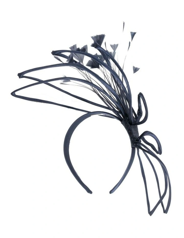 Max Alexander navy wire fascinator with feathers MA975N image 4