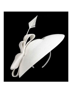 Max Alexander cream & white saucer fascinator MA979WHT
