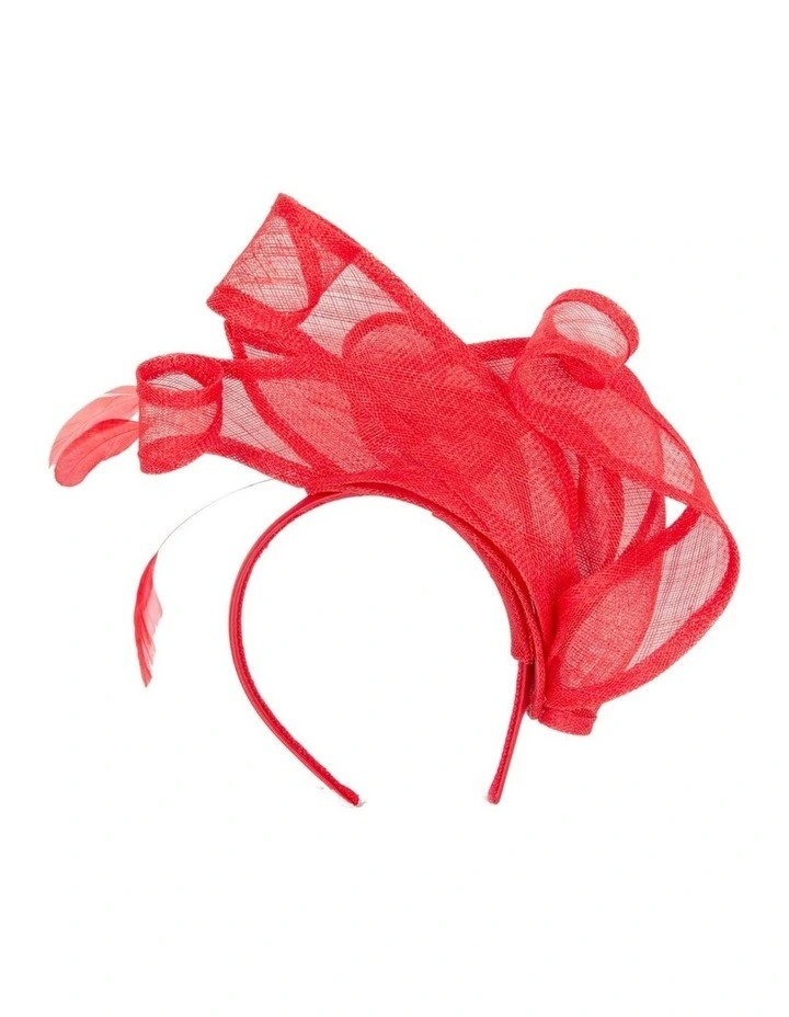 Max Alexander Large Red Sinamay Fascinator MA931R image 4