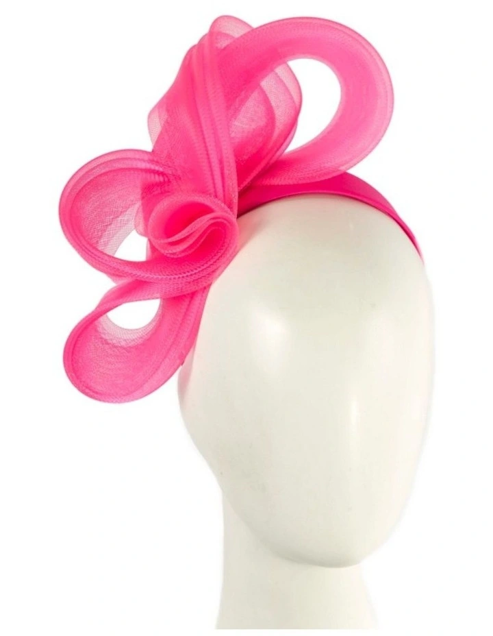 Fillies Collection hot pink crinoline bow fascinator S327HP image 2