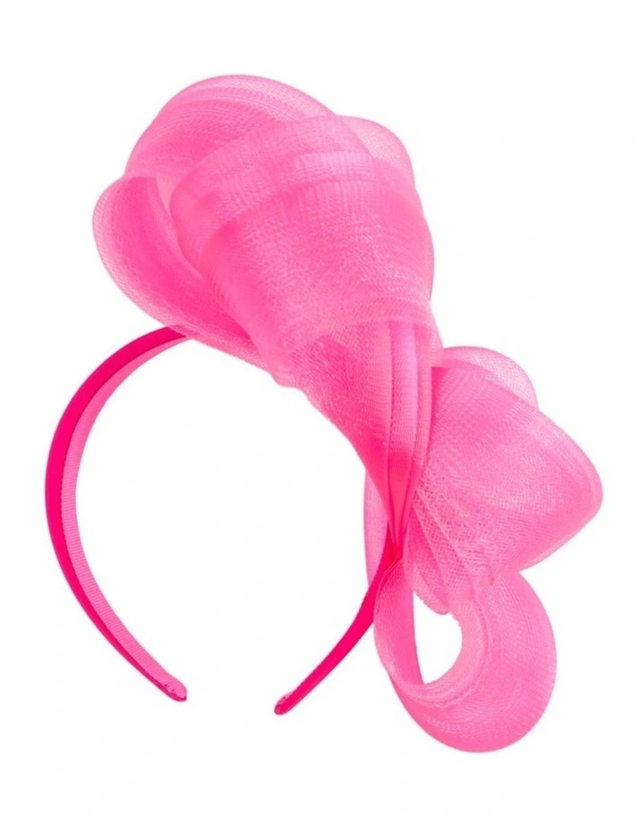 Fillies Collection hot pink crinoline bow fascinator S327HP image 4