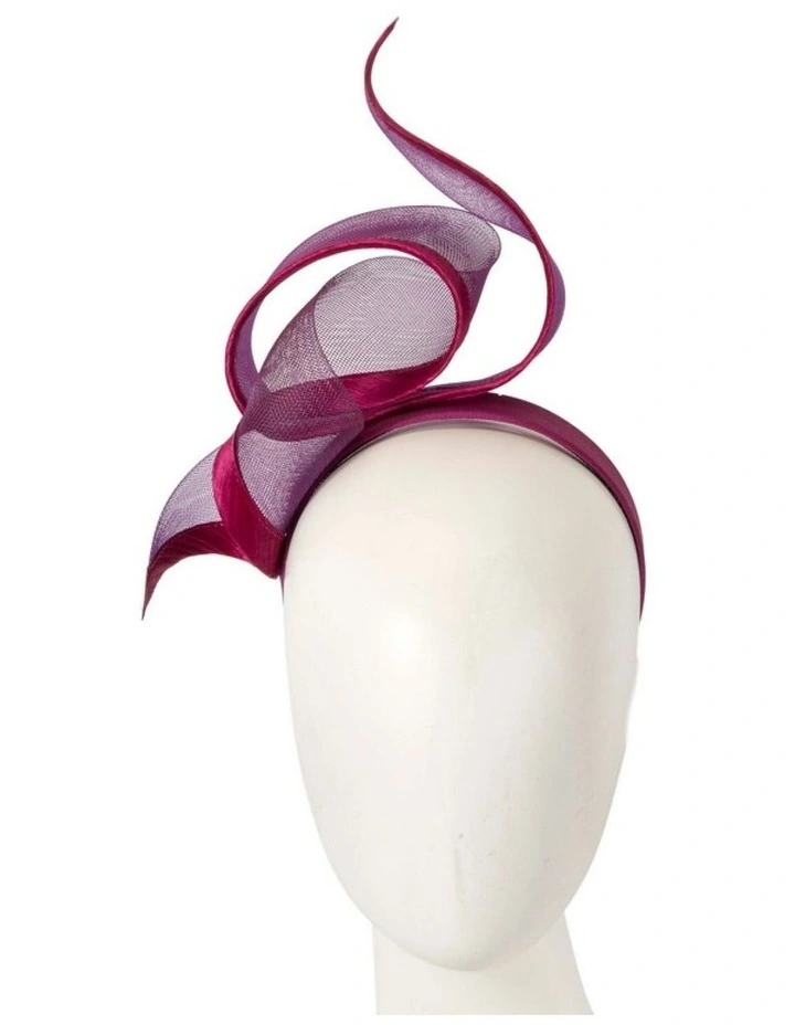 Sculptured magenta fascinator on headband by Fillies Collection S246MA image 2