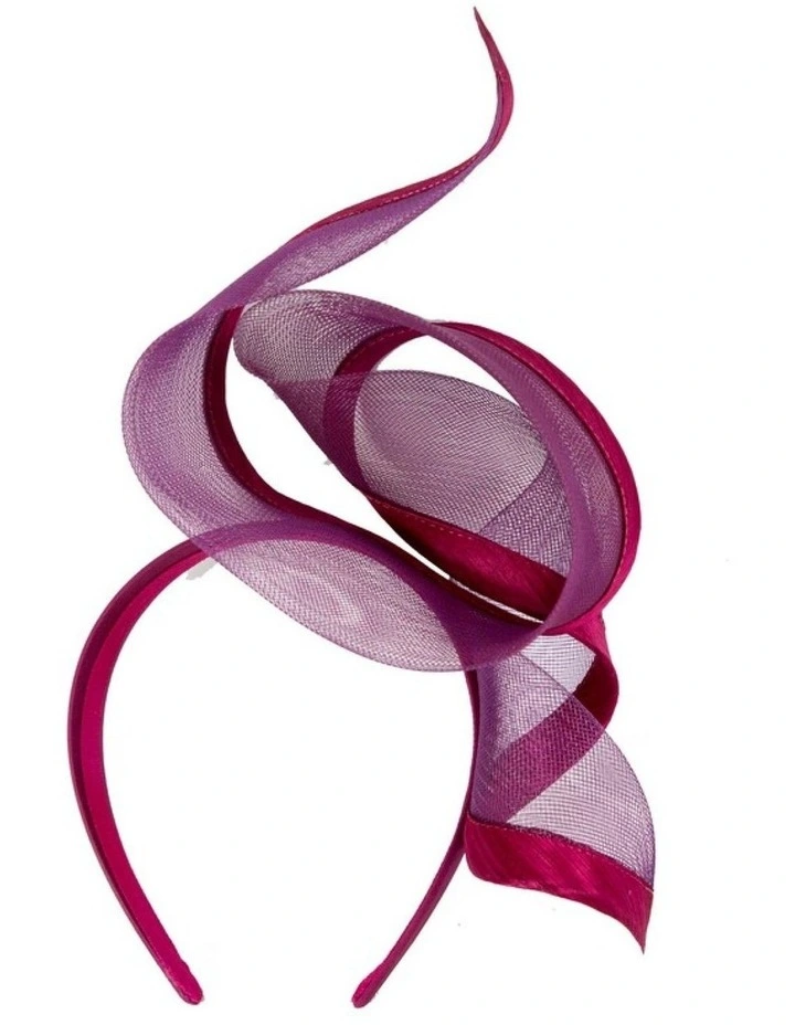 Sculptured magenta fascinator on headband by Fillies Collection S246MA image 4