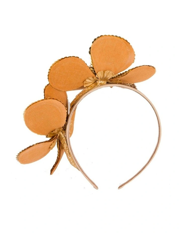 Max Alexander gold flower fascinator headband MA939G image 4