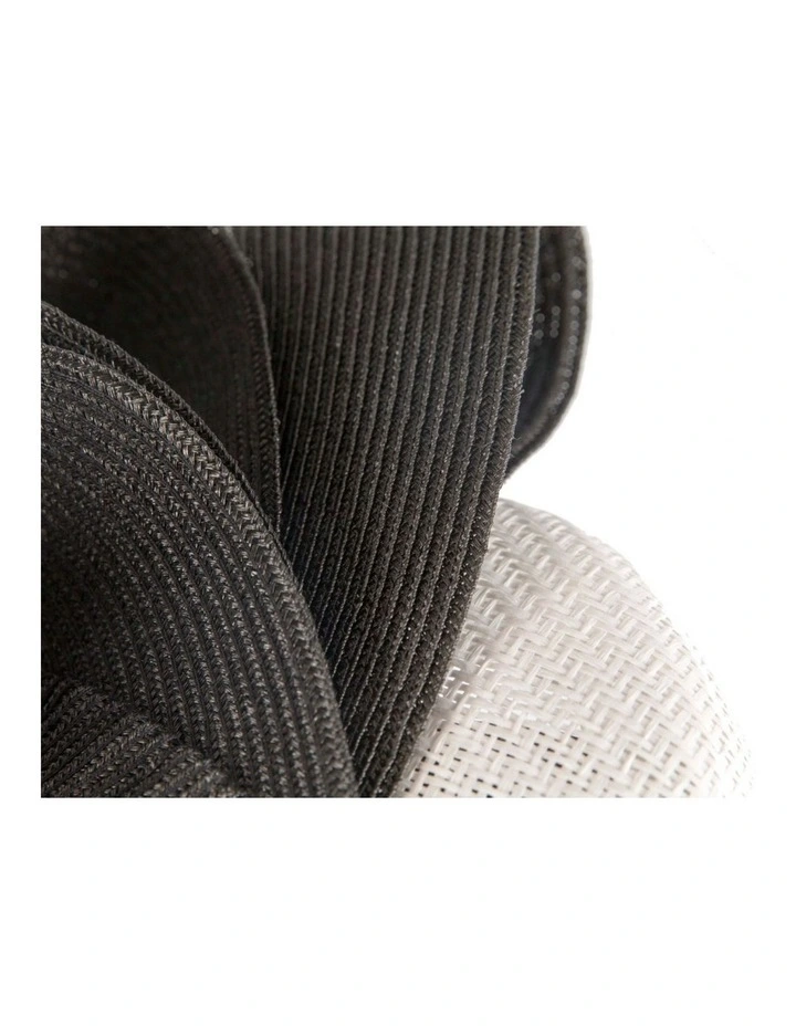 White & Black pillbox fascinator by Fillies Collection S286WB image 5