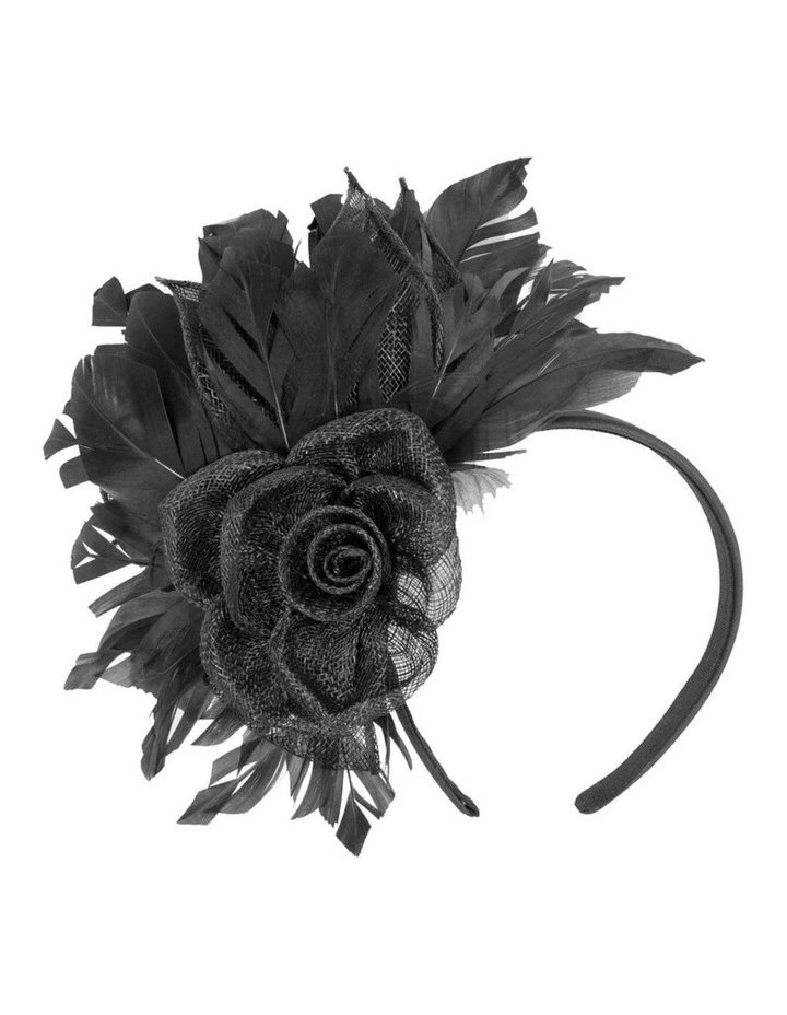 Max Alexander Black Feather Fascinator MA940B image 1