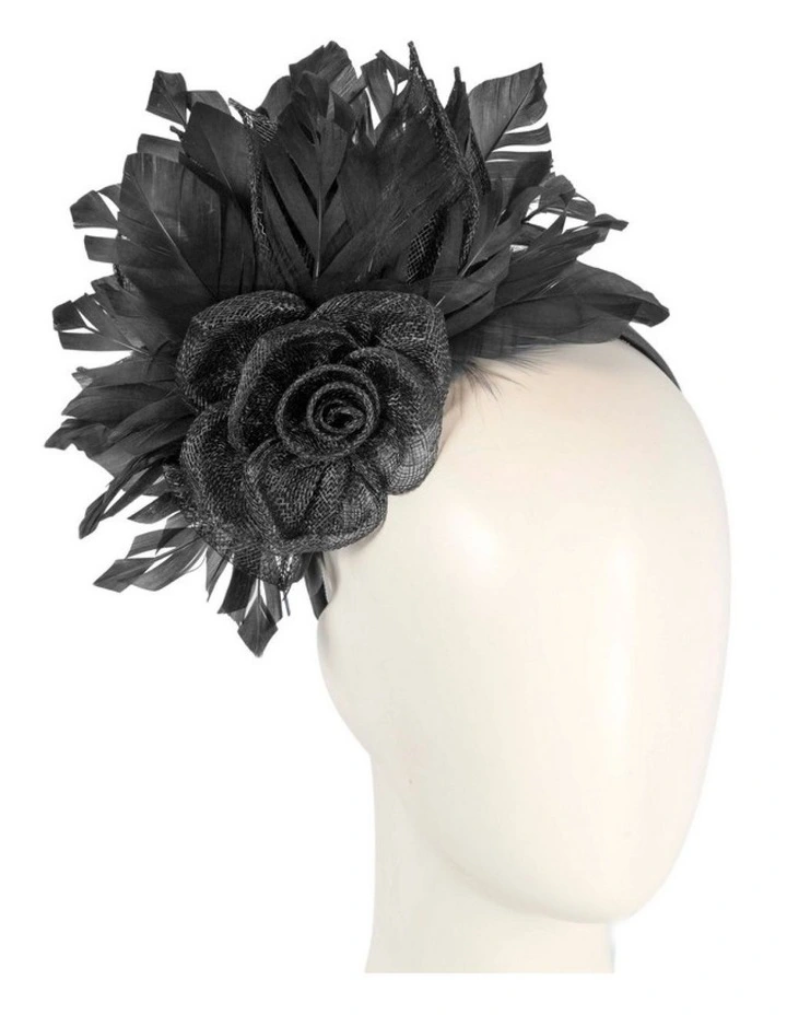 Max Alexander Black Feather Fascinator MA940B image 2
