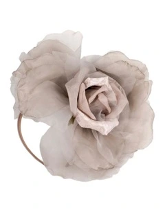 Fillies Collection Large Silver-Grey Silk Flower Fascinator S260GRY