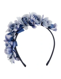Max Alexander Blue Flower Headband MA981BL