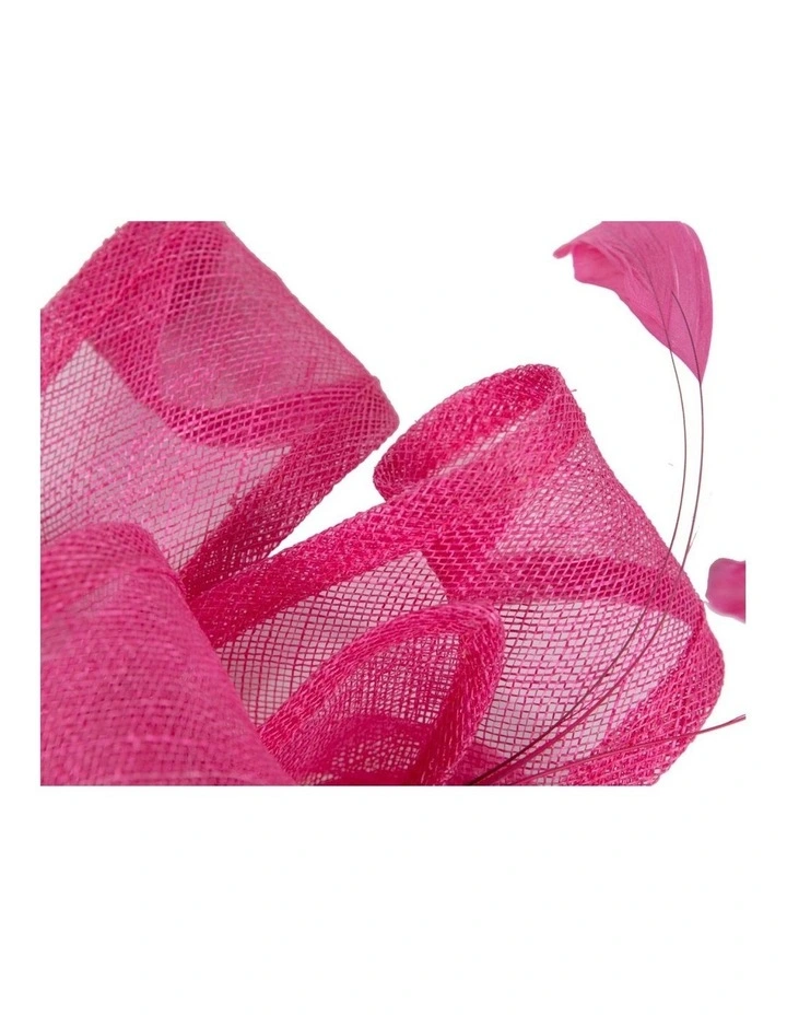 Max Alexander large fuchsia sinamay fascinator MA931. image 3