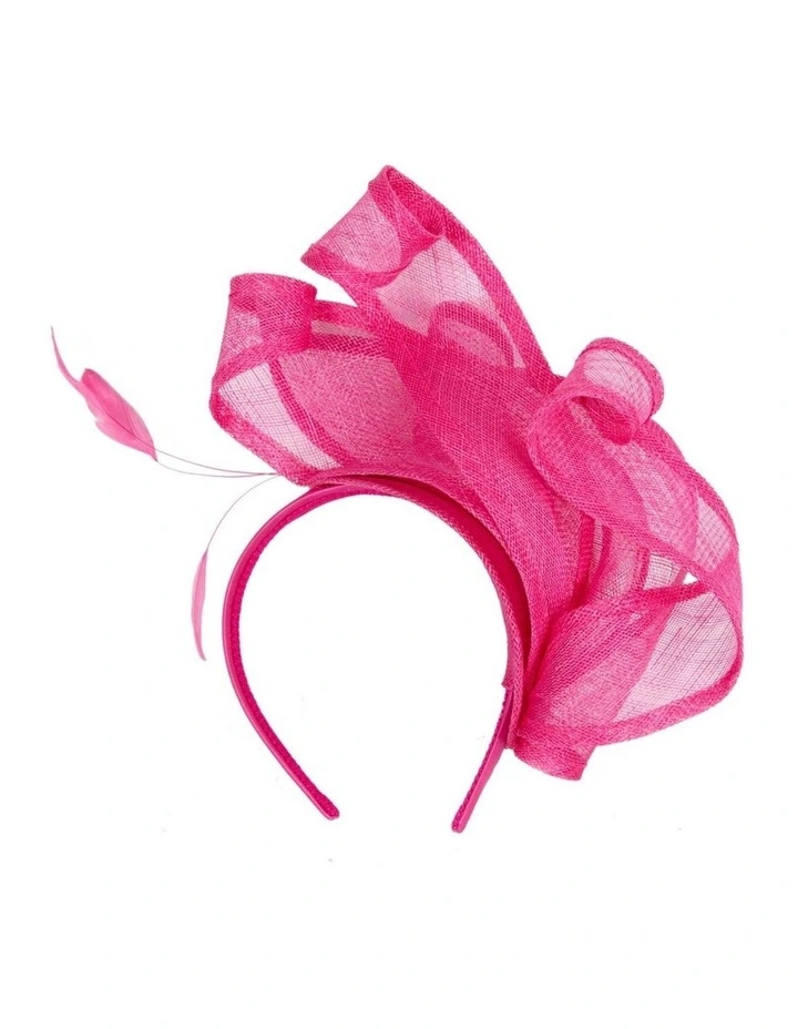 Max Alexander large fuchsia sinamay fascinator MA931. image 4