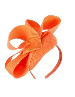 Orange pillbox fascinator by Fillies Collection S286 S286OR