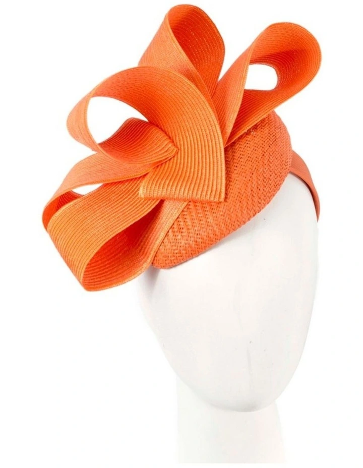 Orange pillbox fascinator by Fillies Collection S286 S286OR image 2