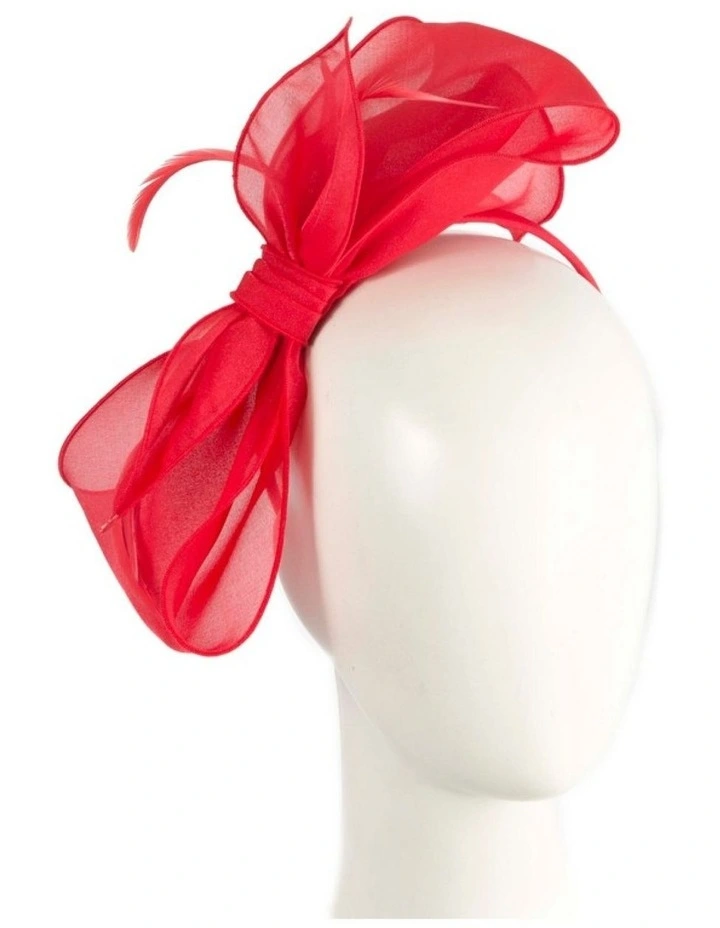 Max Alexander red organza bow fascinator MA984R image 2