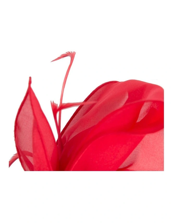 Max Alexander red organza bow fascinator MA984R image 3