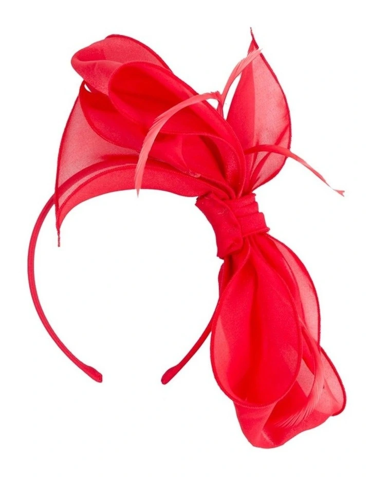 Max Alexander red organza bow fascinator MA984R image 4