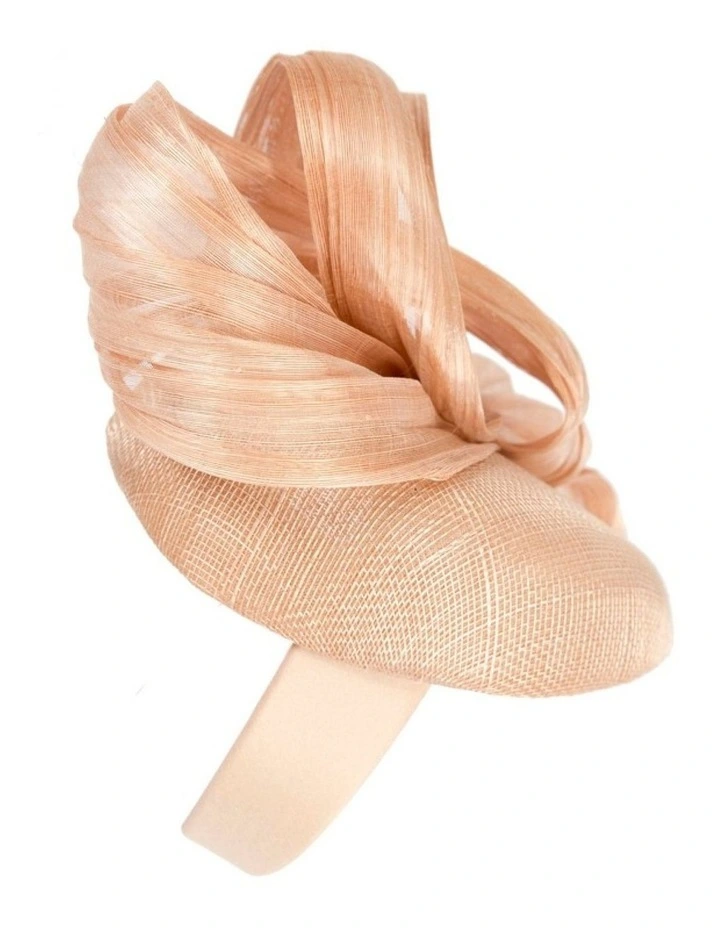 Fillies Collection nude pillbox fascinator with silk abaca bow S307NU image 4