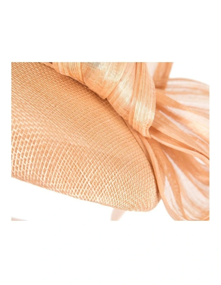 Fillies Collection nude pillbox fascinator with silk abaca bow S307NU image 5