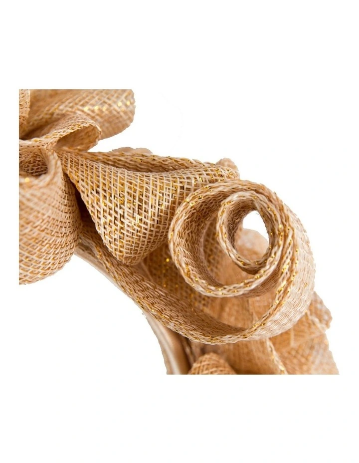 Max Alexander MA914GLD gold curly sinamay fascinator image 3