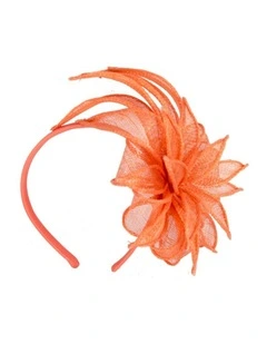 Max Alexander Orange Sinamay Flower Fascinator MA948OR
