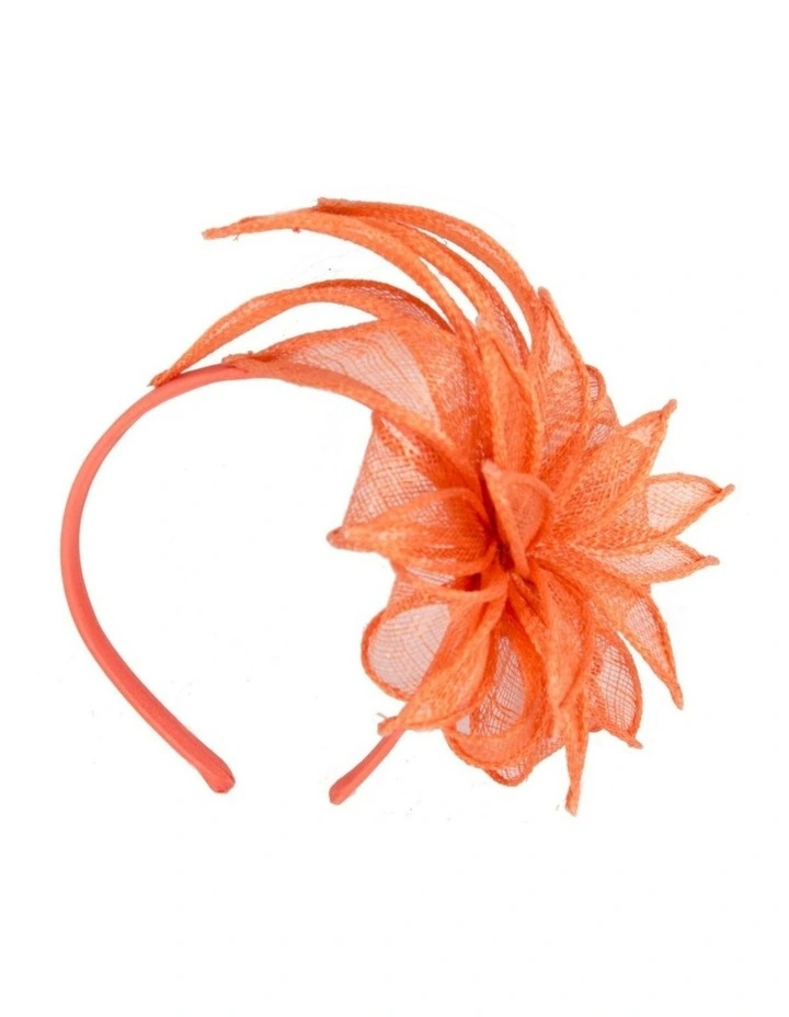 Max Alexander Orange Sinamay Flower Fascinator MA948OR image 1