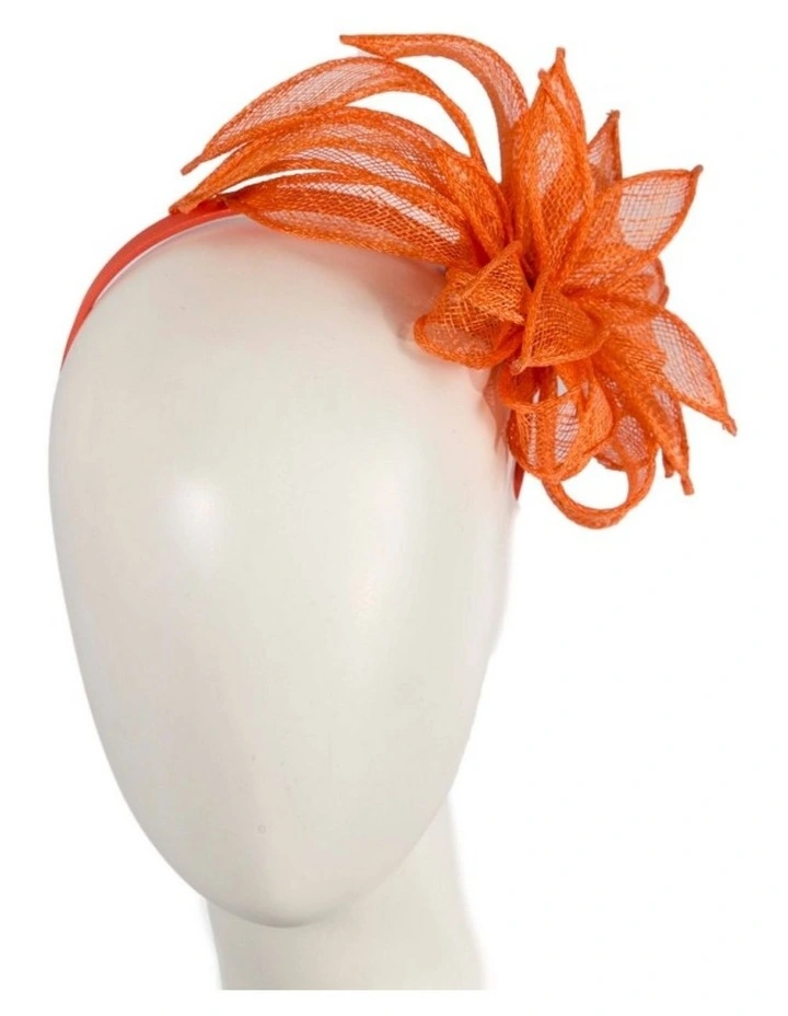 Max Alexander Orange Sinamay Flower Fascinator MA948OR image 2