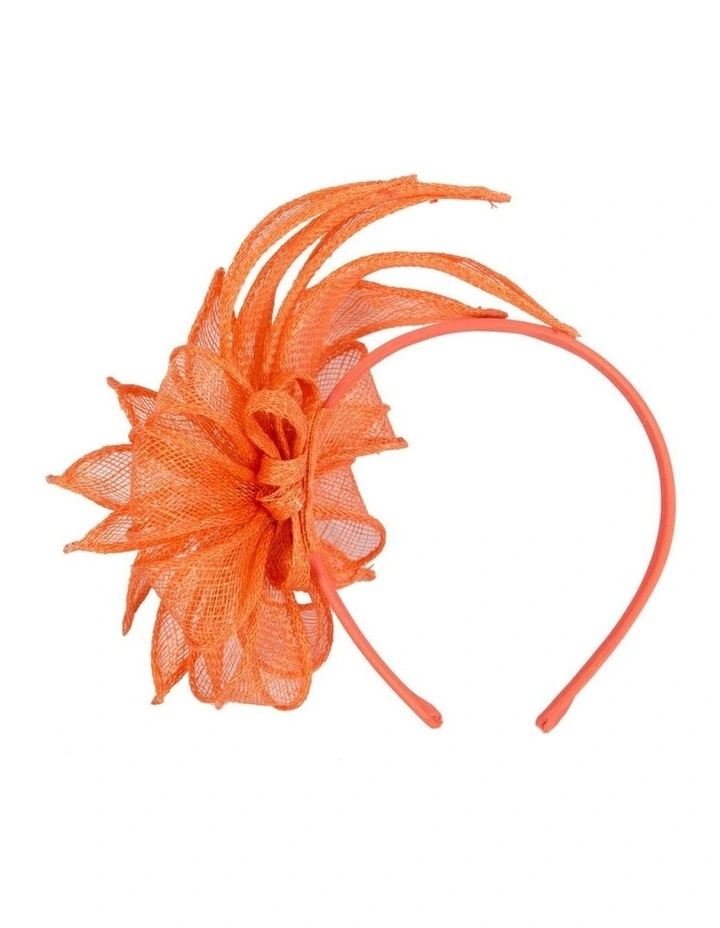 Max Alexander Orange Sinamay Flower Fascinator MA948OR image 4
