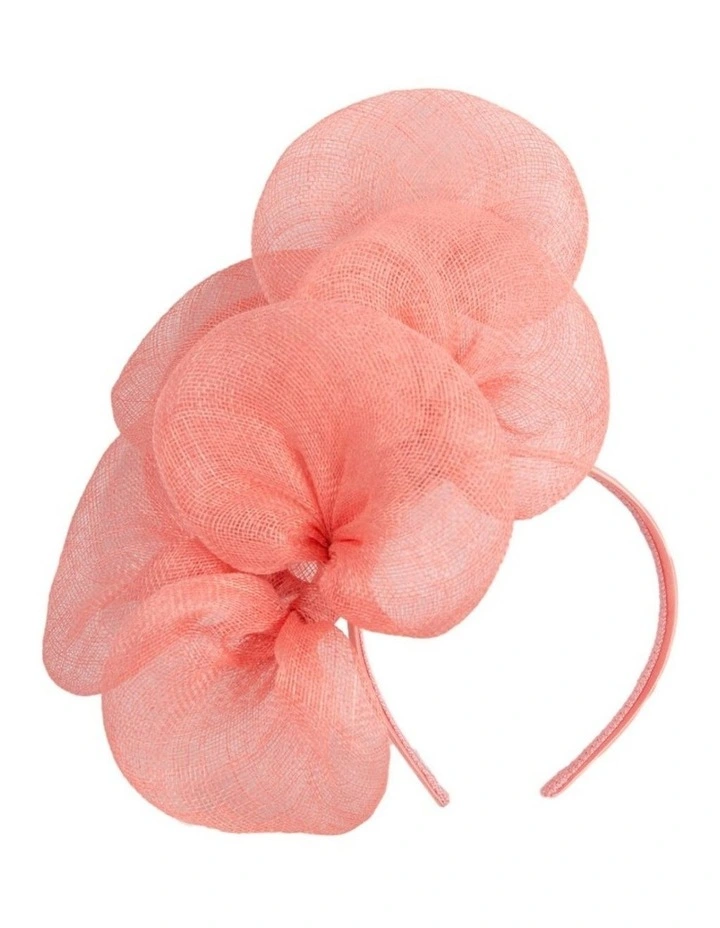 Max Alexander large coral sinamay flower fascinator MA918CR image 1