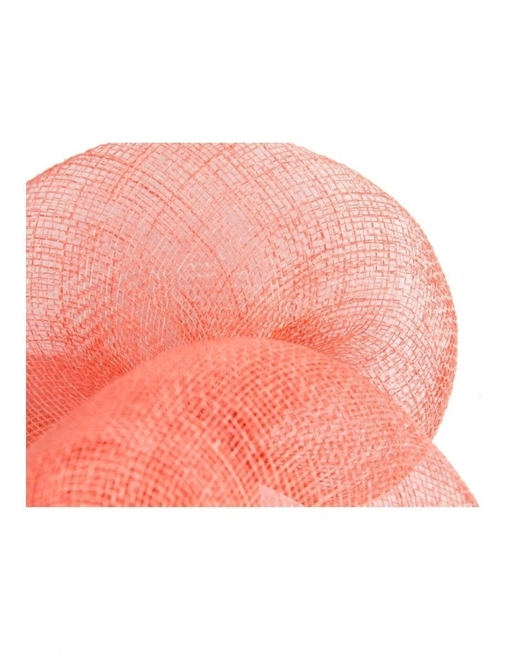 Max Alexander large coral sinamay flower fascinator MA918CR image 3