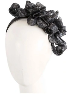Max Alexander sculpted orange sinamay bow headband MA976OR