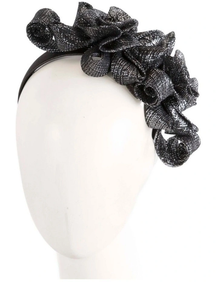 Max Alexander sculpted orange sinamay bow headband MA976OR image 1