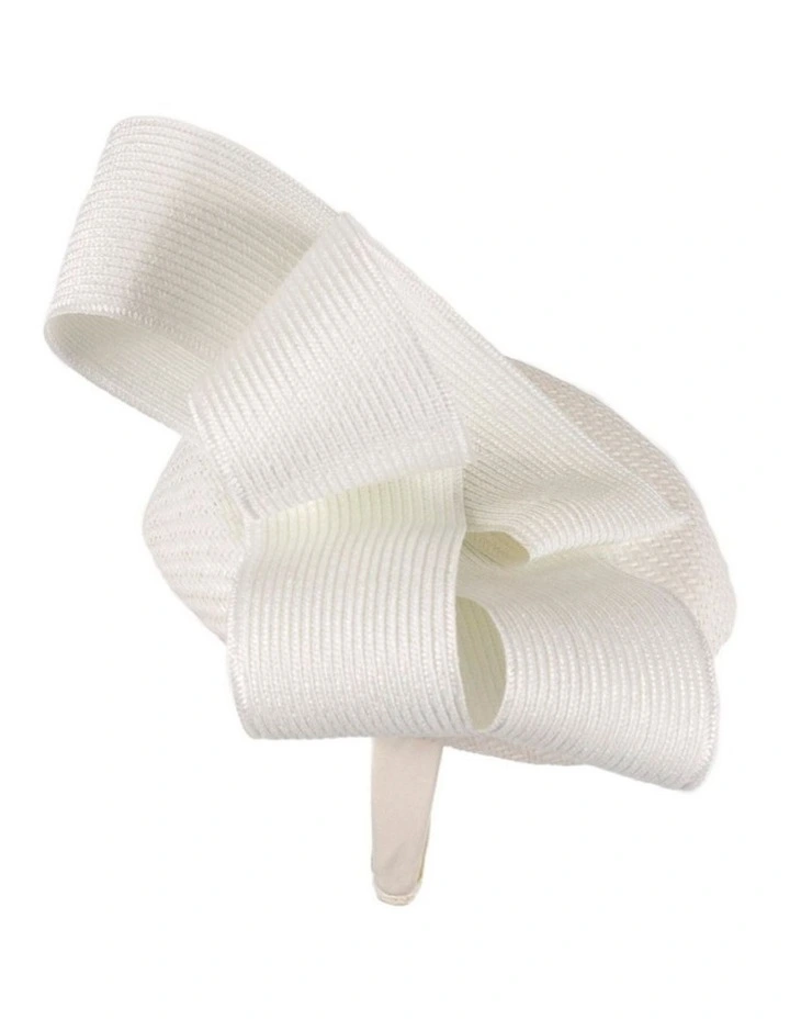 White pillbox fascinator by Fillies Collection S286 S286W image 4