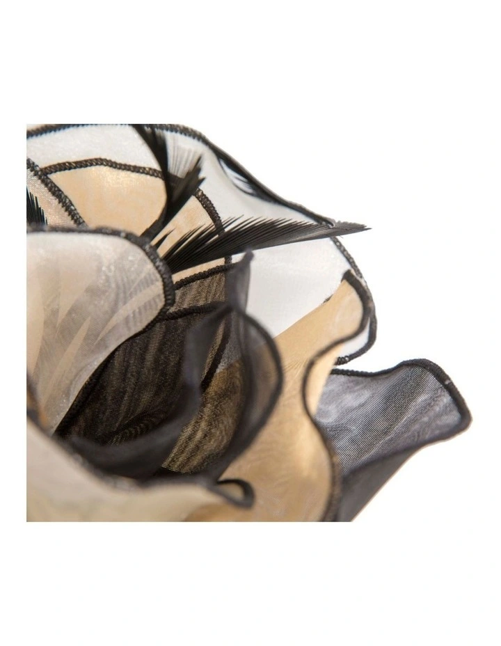 Max Alexander Nude and Black Organza Fascinator MA983NUB image 3