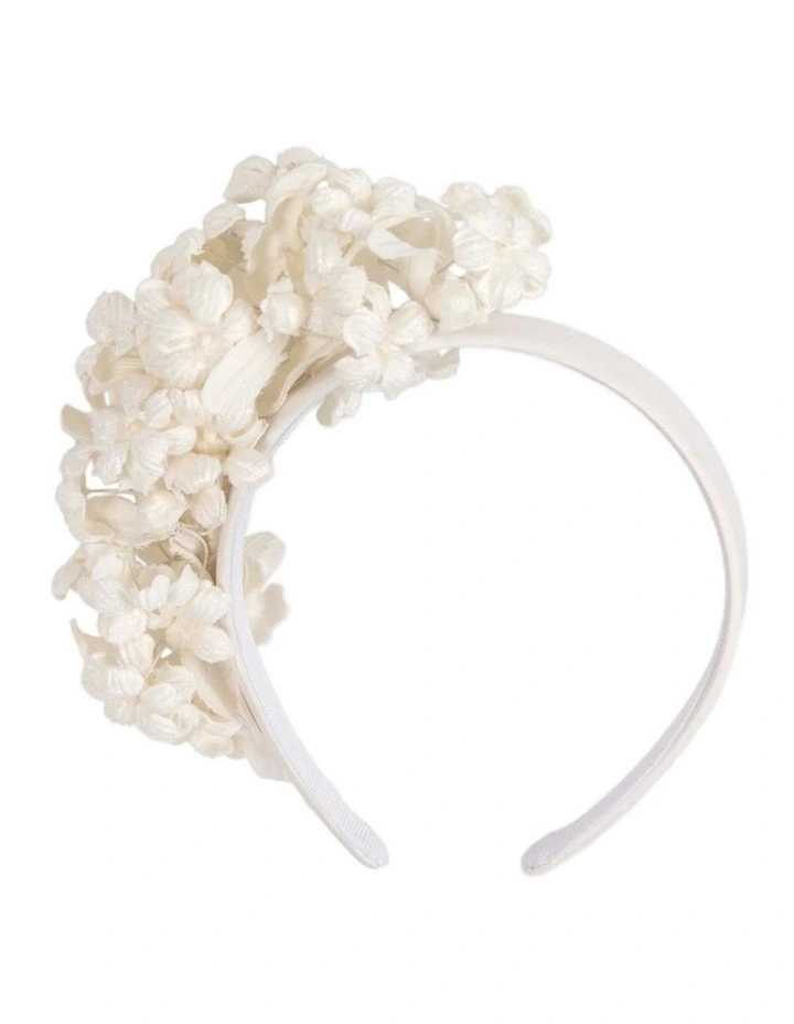Max Alexander cream floral fascinator headband MA942C image 1