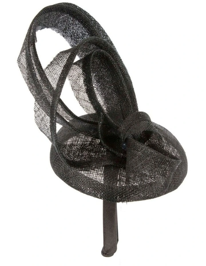 Max Alexander sculpted black sinamay fascinator MA968B image 3