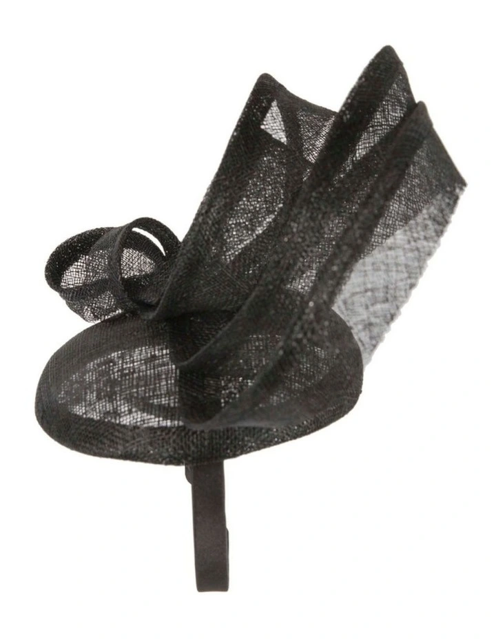 Max Alexander sculpted black sinamay fascinator MA968B image 4