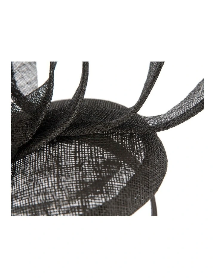Max Alexander sculpted black sinamay fascinator MA968B image 5